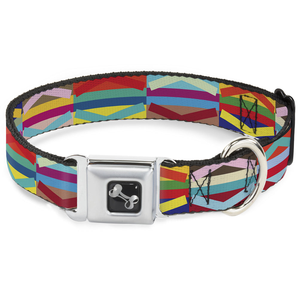 Seatbelt Dog Collar – Geometric Multi Color