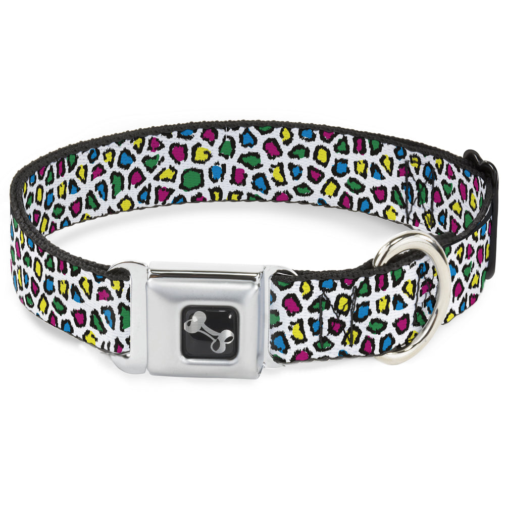 Seatbelt Dog Collar – Leopard Multi Color