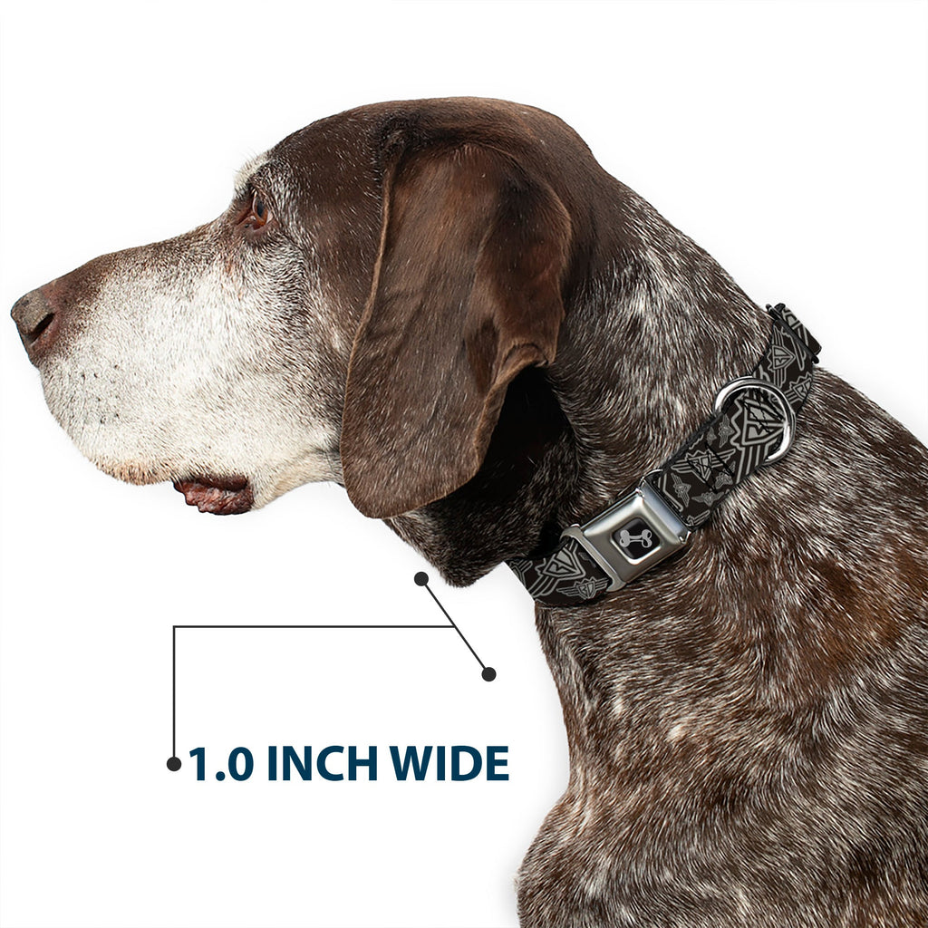 Seatbelt Dog Collar – BD Logo Black and Gray
