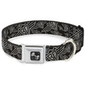 Seatbelt Dog Collar – BD Logo Black and Gray