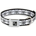 Seatbelt Dog Collar – BD Monogram White and Black