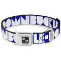 Seatbelt Dog Collar – Shapes Blue and White