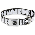 Seatbelt Dog Collar – Shapes Black and White