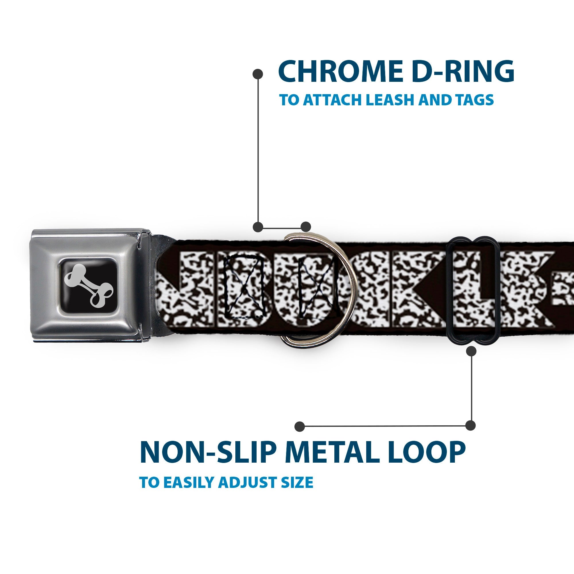 Seatbelt Dog Collar – Shapes Black Camo