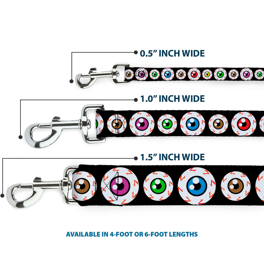 Seatbelt Dog Leash – Eyeballs Multi Color