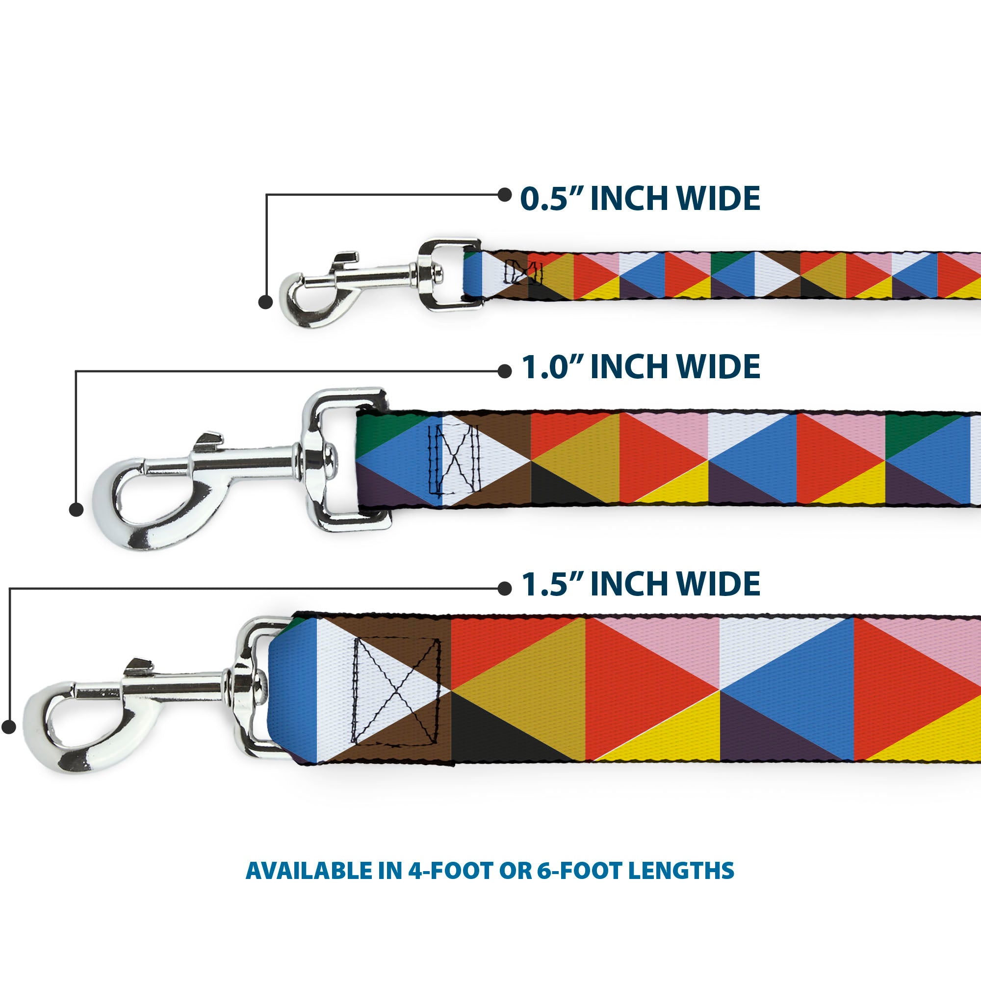 Seatbelt Dog Leash – Geometric Triangle Blocks