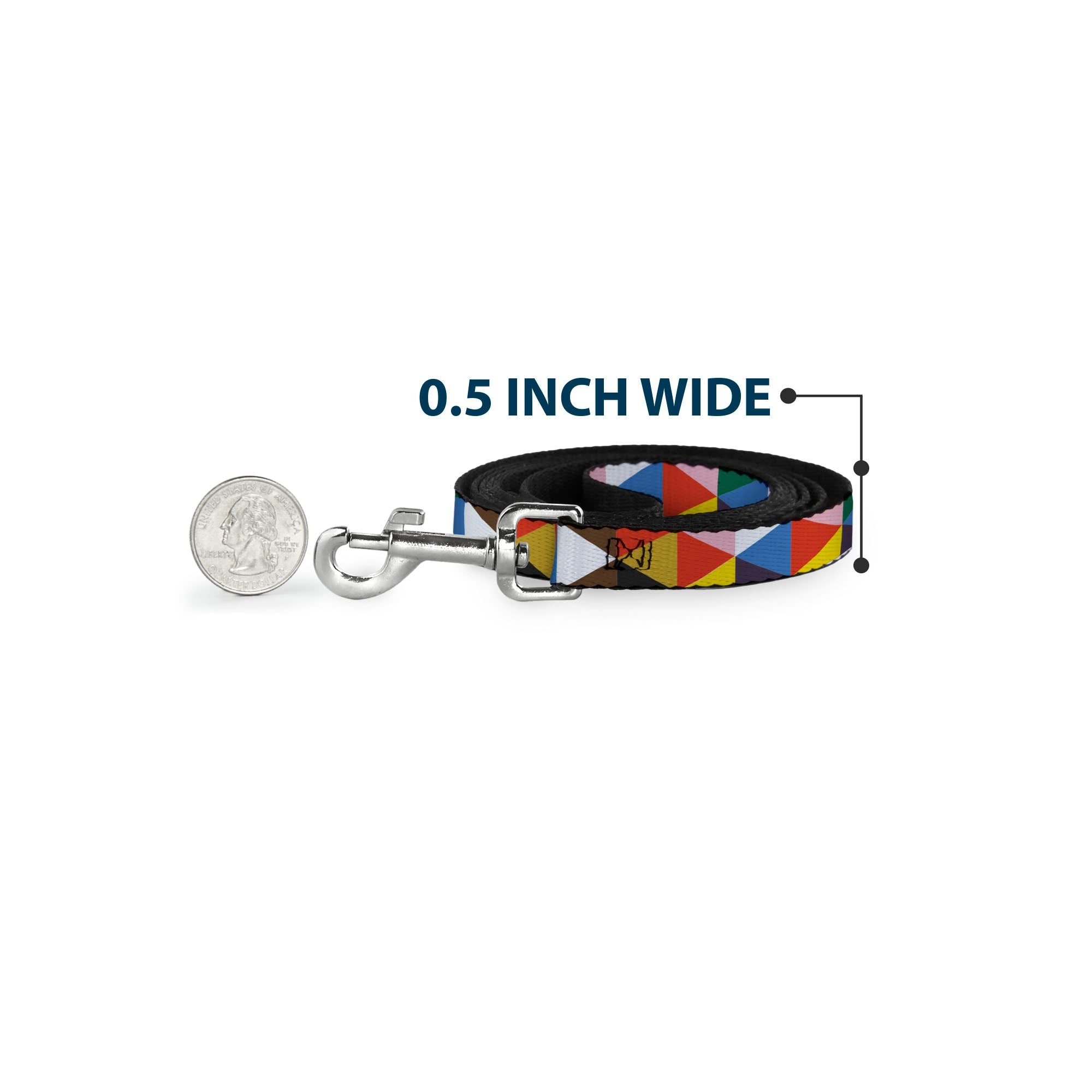 Seatbelt Dog Leash – Geometric Triangle Blocks