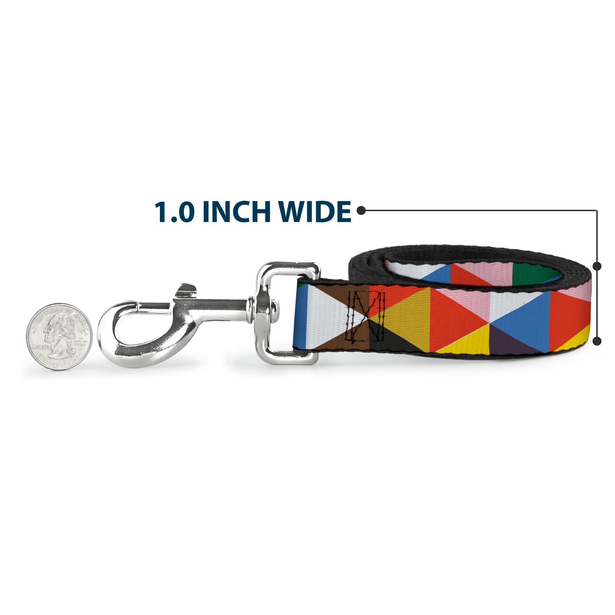 Seatbelt Dog Leash – Geometric Triangle Blocks