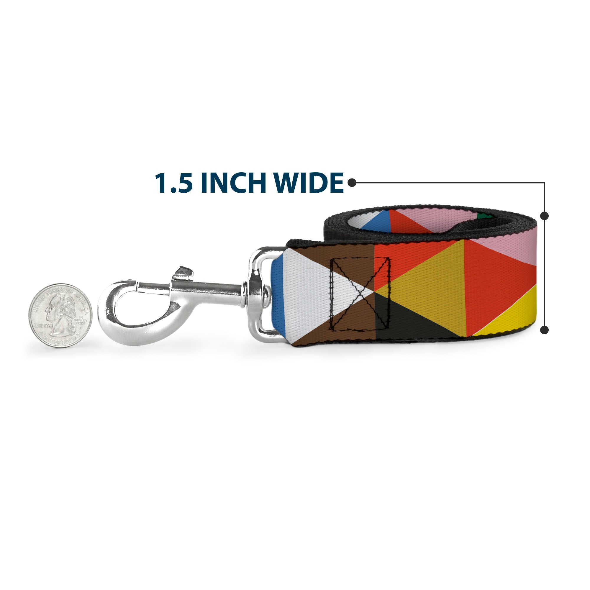 Seatbelt Dog Leash – Geometric Triangle Blocks