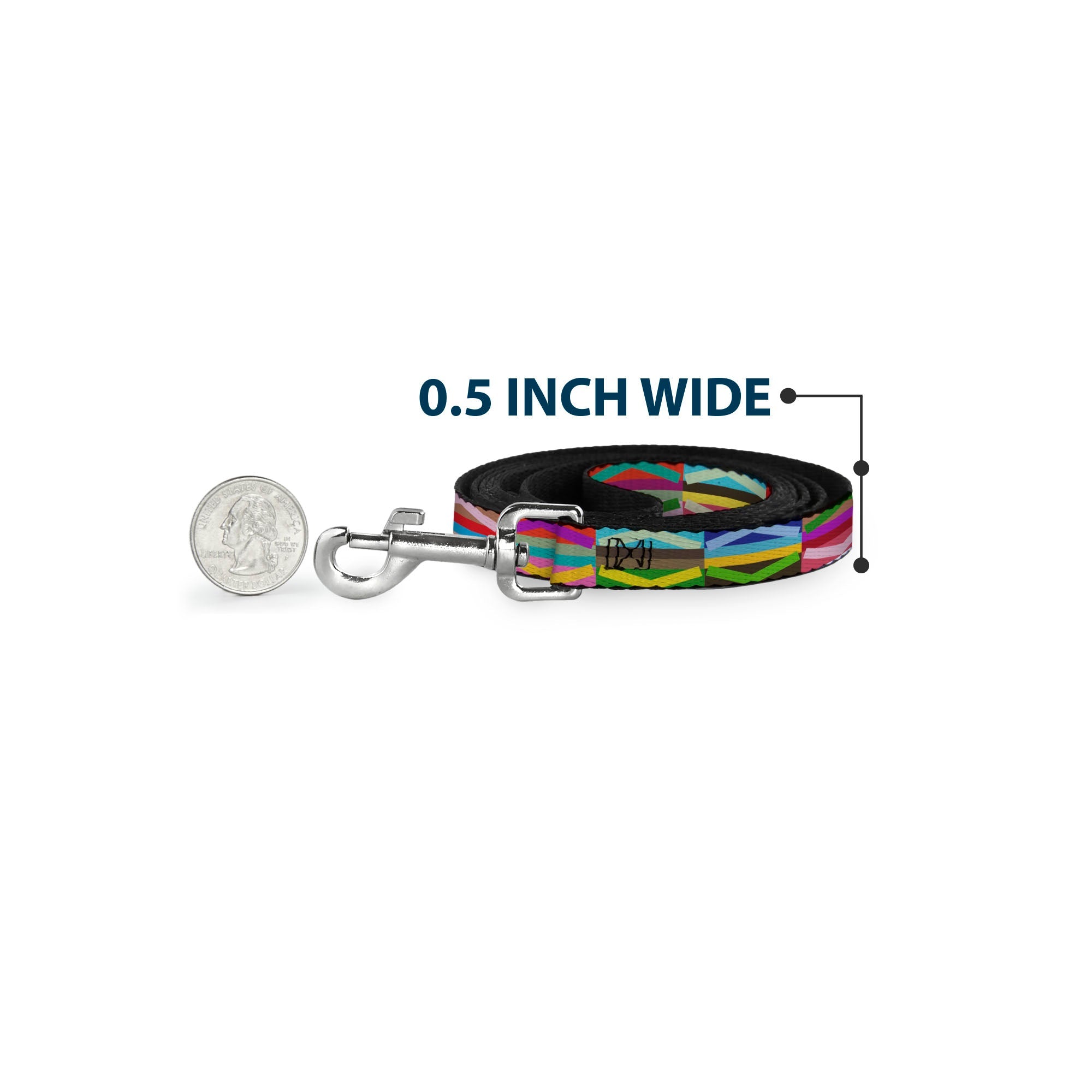 Seatbelt Dog Leash – Geometric Multi Color