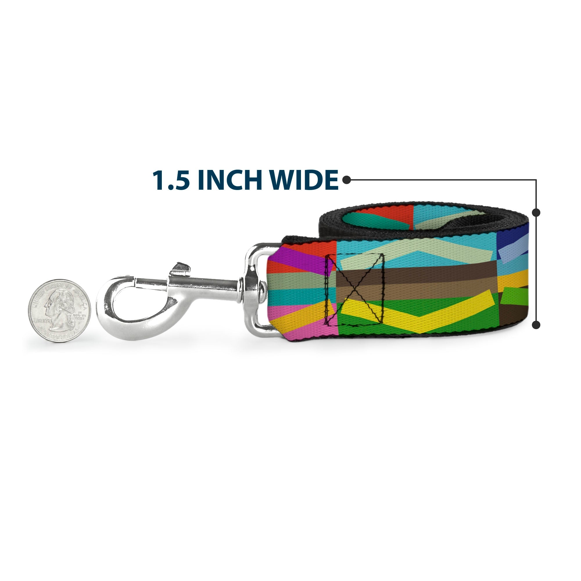 Seatbelt Dog Leash – Geometric Multi Color