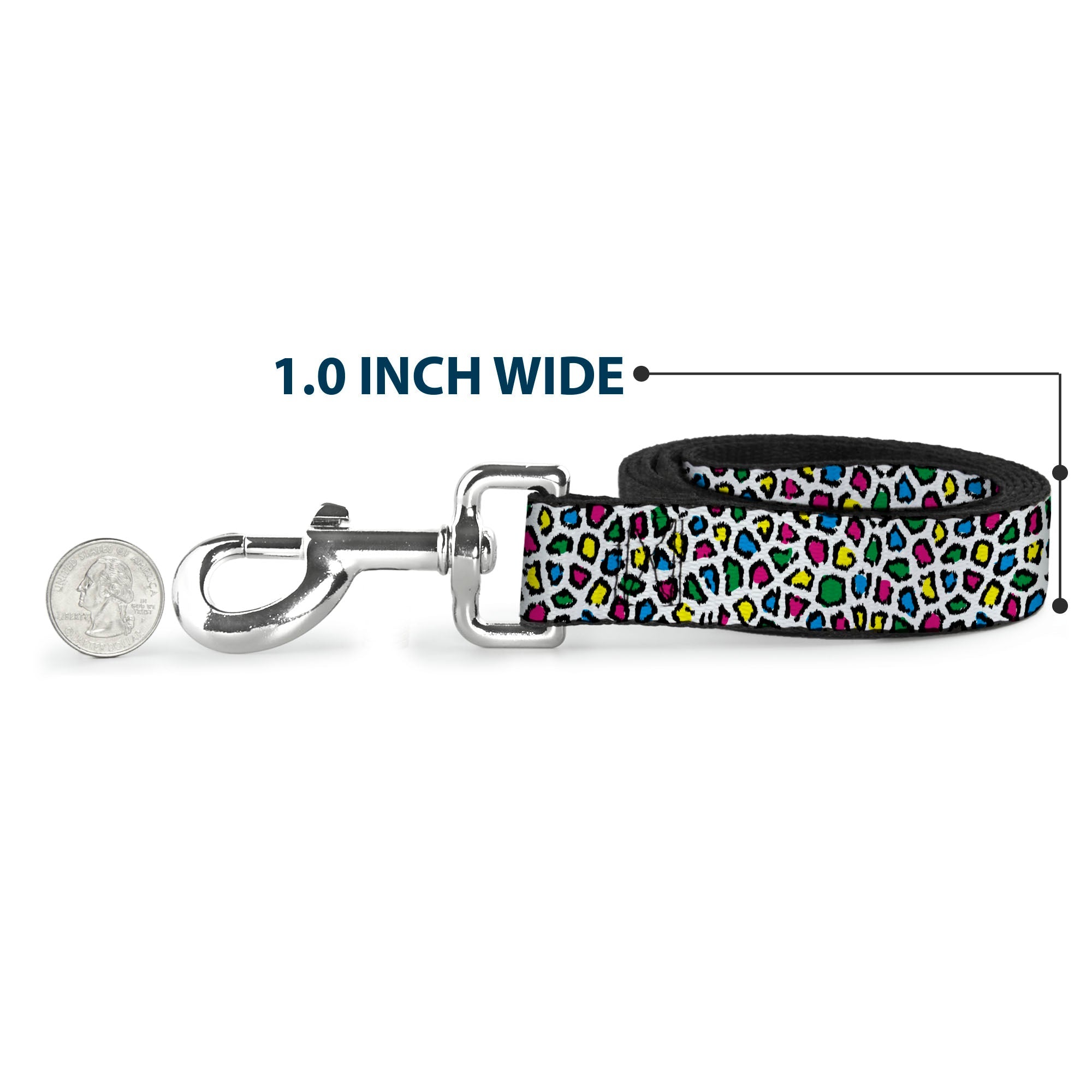 Seatbelt Dog Leash – Leopard Multi Color
