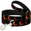 Seatbelt Dog Leash – Mud Flap Girl Black and Orange
