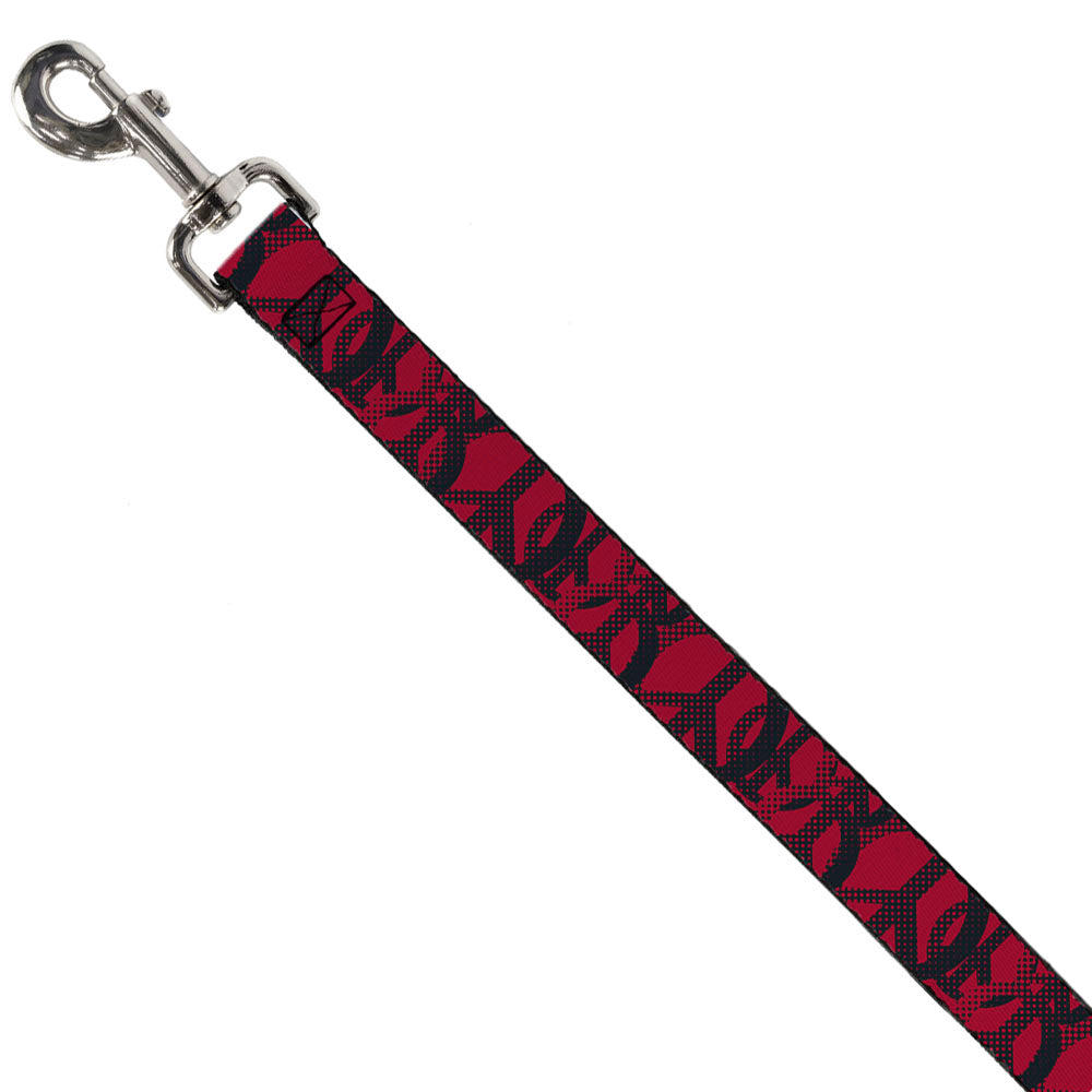 Seatbelt Dog Leash – Peace Dots Black and Fuchsia