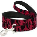 Seatbelt Dog Leash – Peace Dots Black and Fuchsia