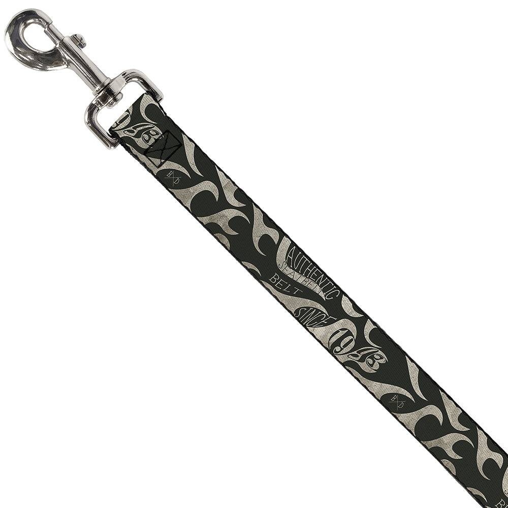 Seatbelt Dog Leash – Flames Olive and Tan