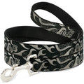 Seatbelt Dog Leash – Flames Olive and Tan