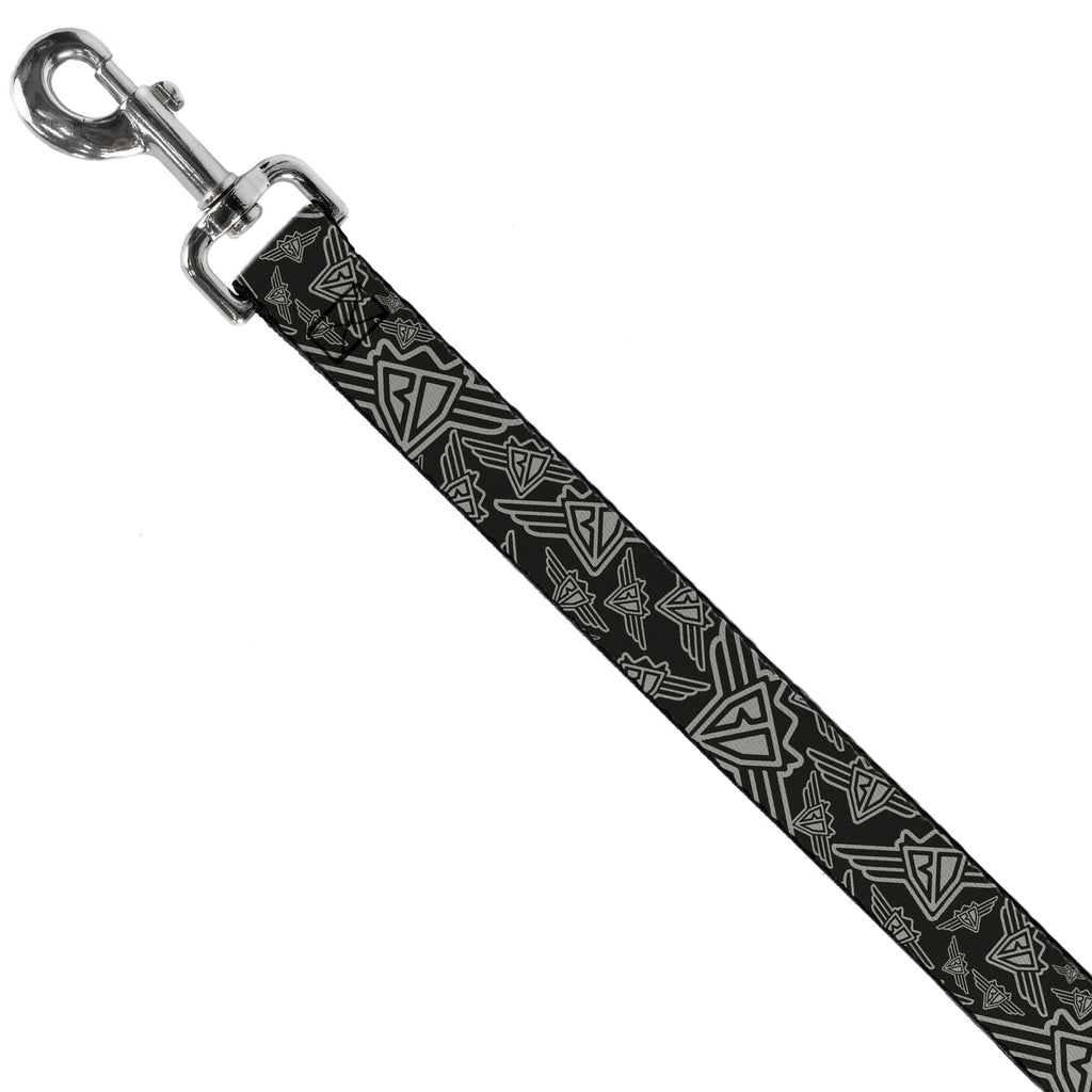 Seatbelt Dog Leash – BD Logo Black and Gray
