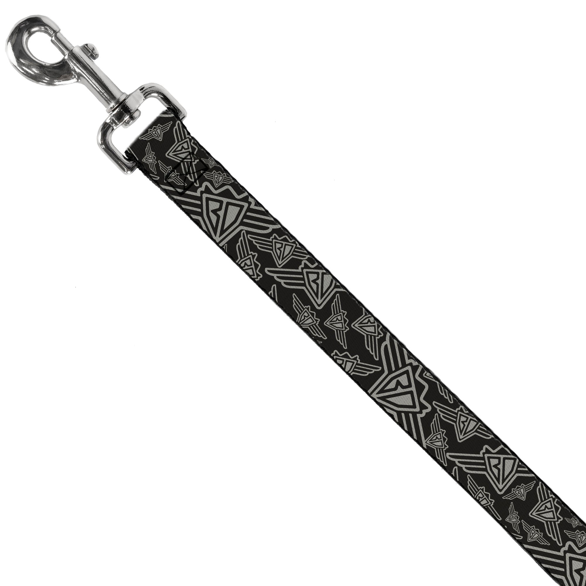Seatbelt Dog Leash – BD Logo Black and Gray