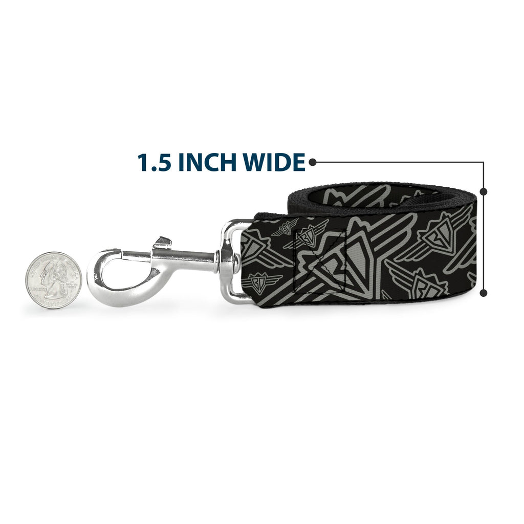 Seatbelt Dog Leash – BD Logo Black and Gray