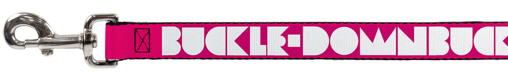 Seatbelt Dog Leash – Shapes Hot Pink and White