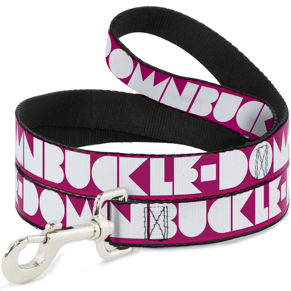 Seatbelt Dog Leash – Shapes Hot Pink and White