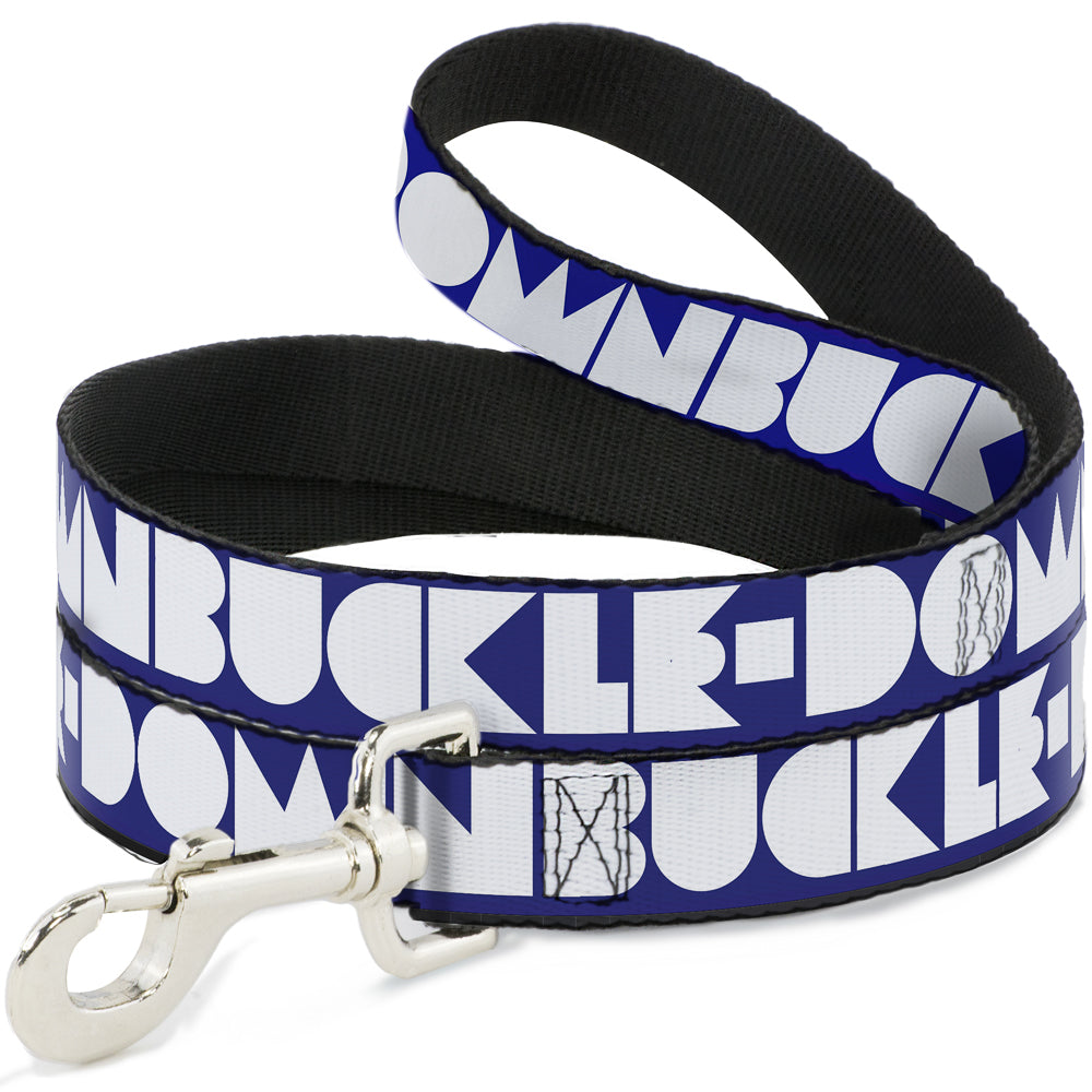 Seatbelt Dog Leash – Shapes Blue and White