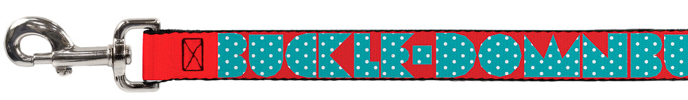 Seatbelt Dog Leash – Shapes Red and Turquoise