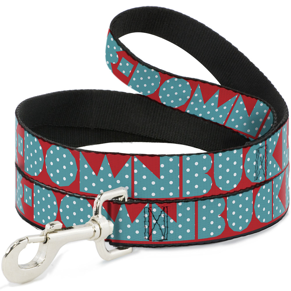 Seatbelt Dog Leash – Shapes Red and Turquoise