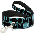 Seatbelt Dog Leash – Shapes Dot Turquoise