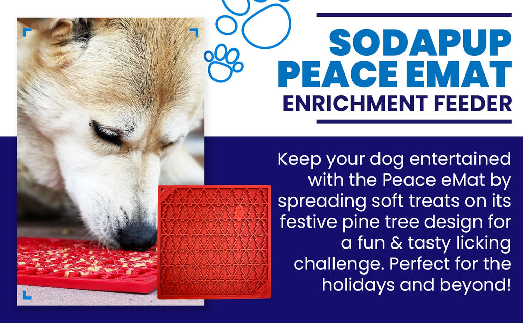SodaPup Peace Christmas Tree Emat – Red