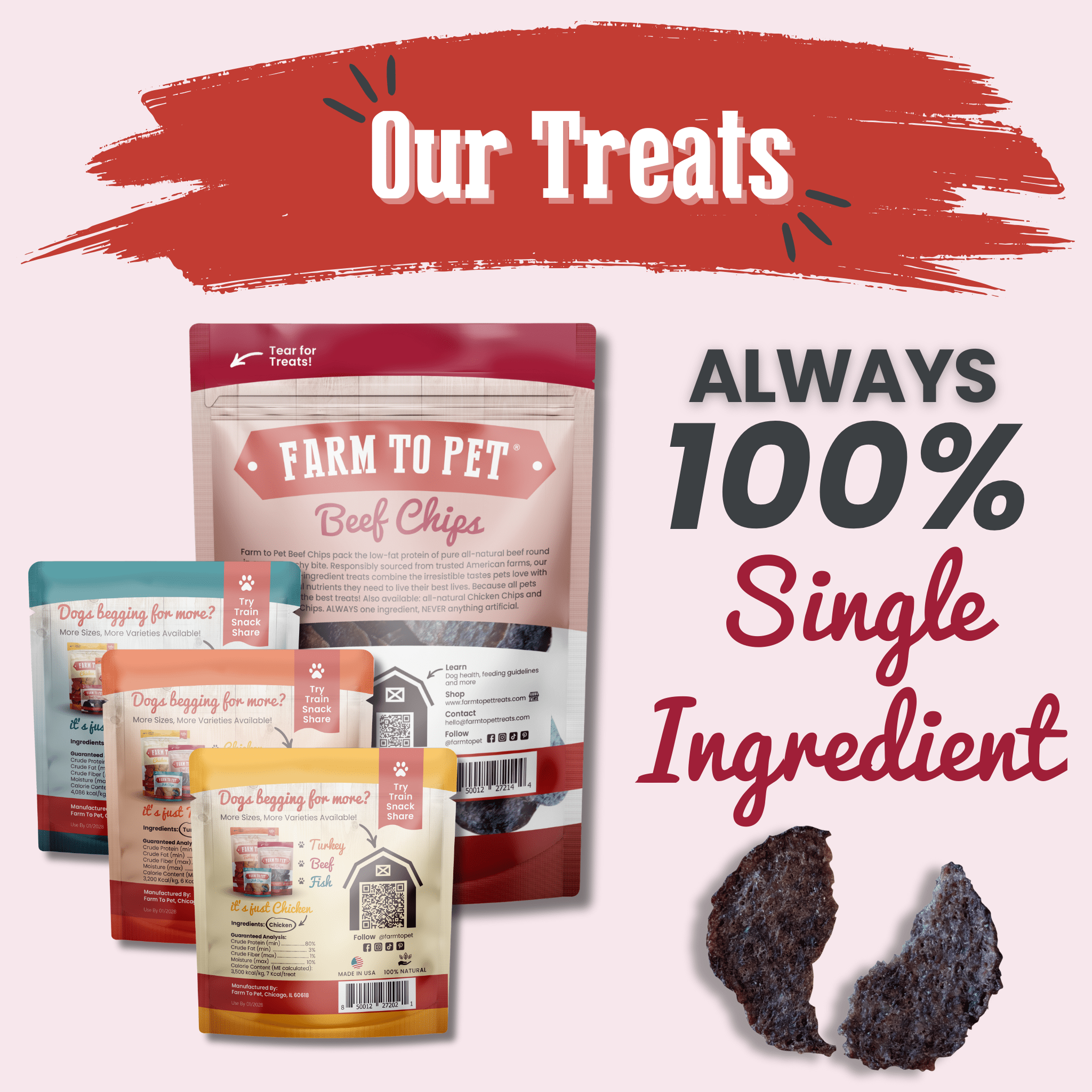 Farm to Pet Dog Treat Starter Pack Bundle