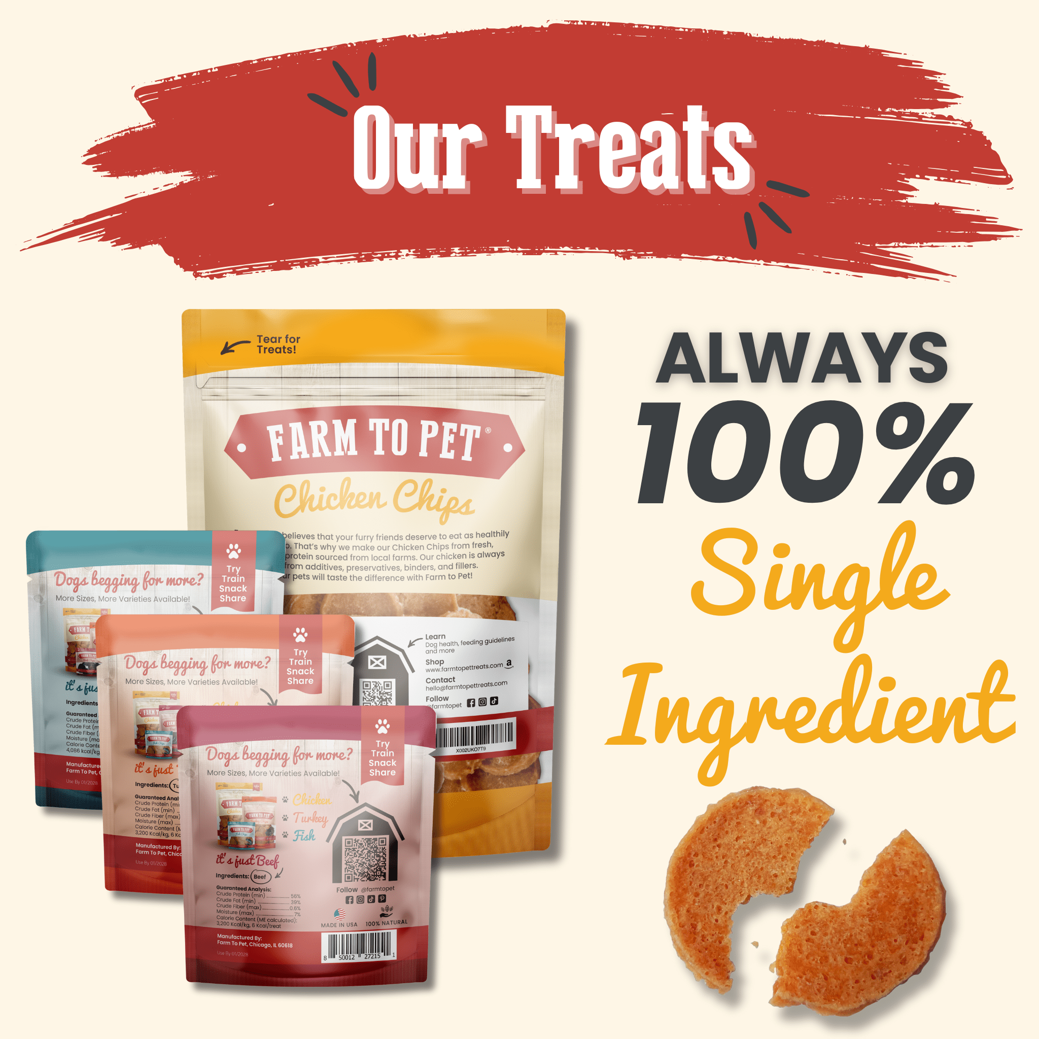 Farm to Pet Dog Treat Starter Pack Bundle