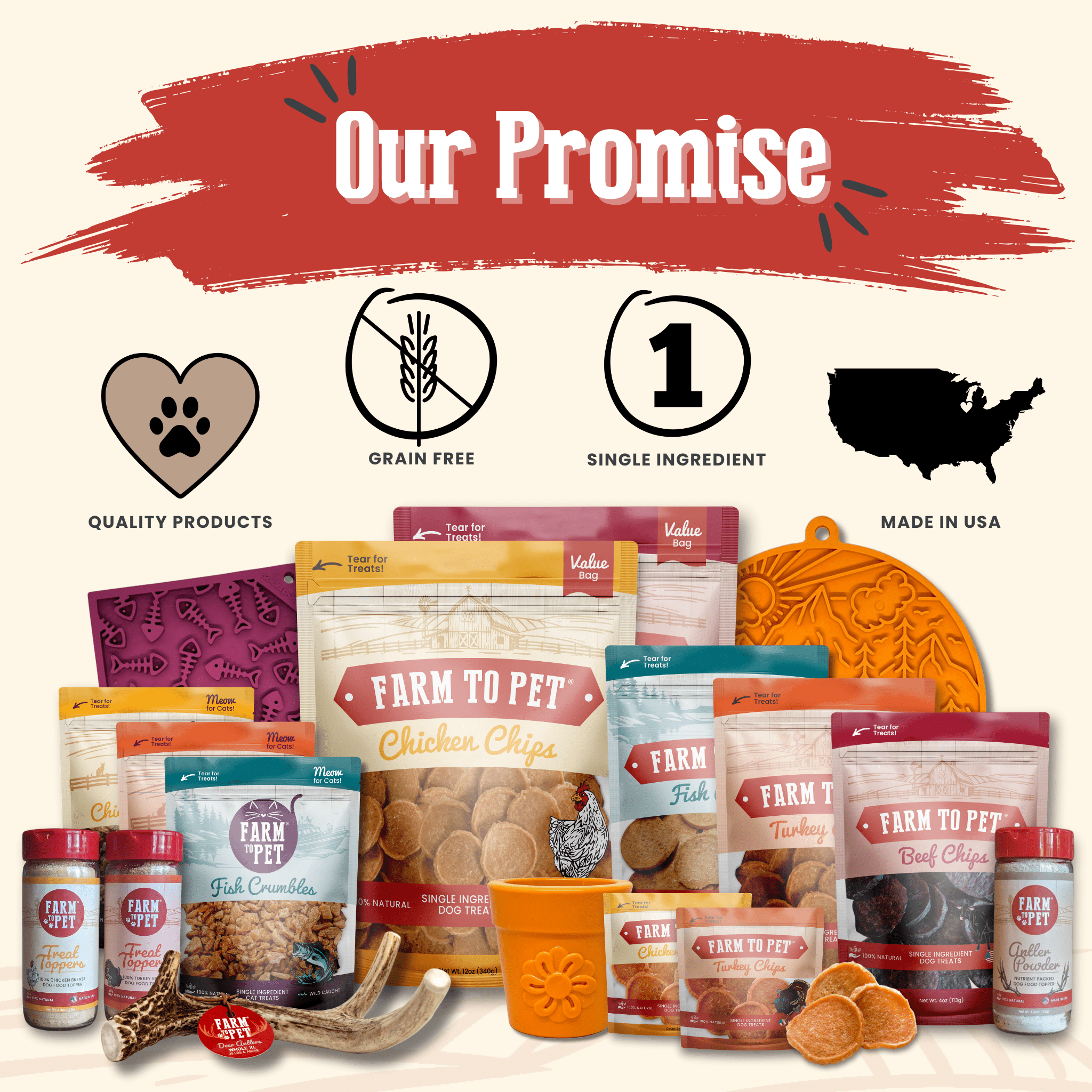 Farm to Pet Chicken Treat Chips Snack Pack Bundles