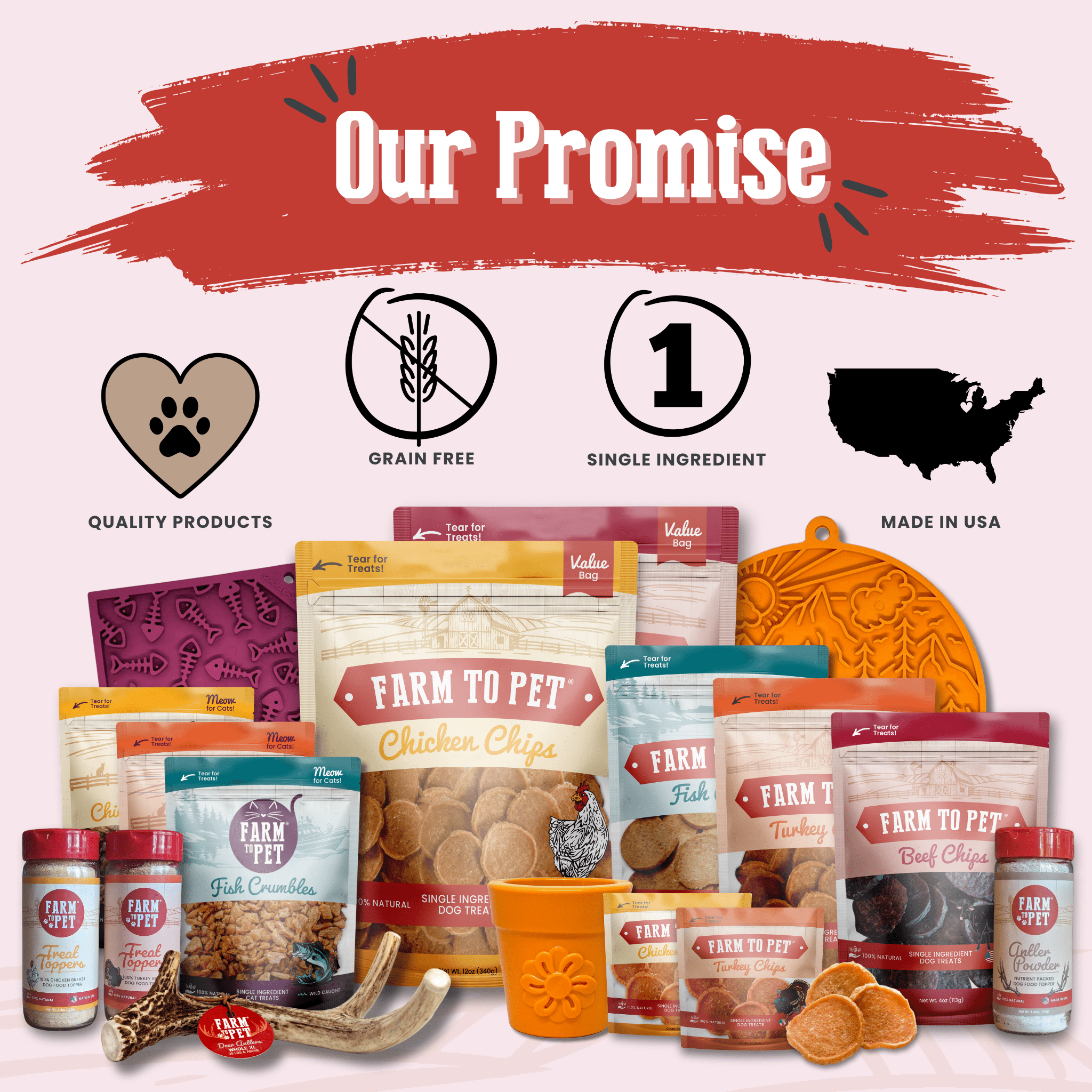 Farm to Pet Beef Treat Chips Snack Pack Bundles