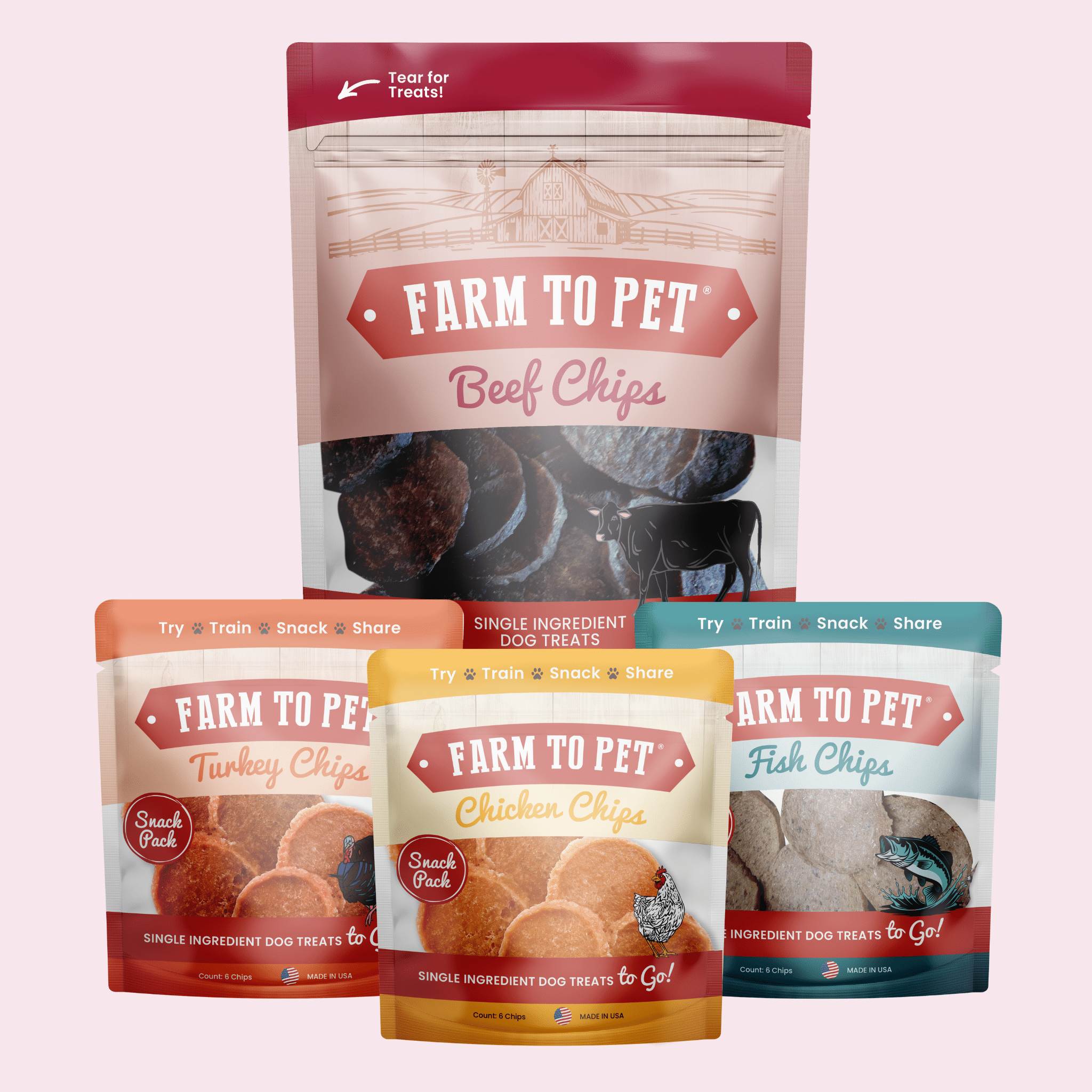 Farm to Pet Dog Treat Starter Pack Bundle
