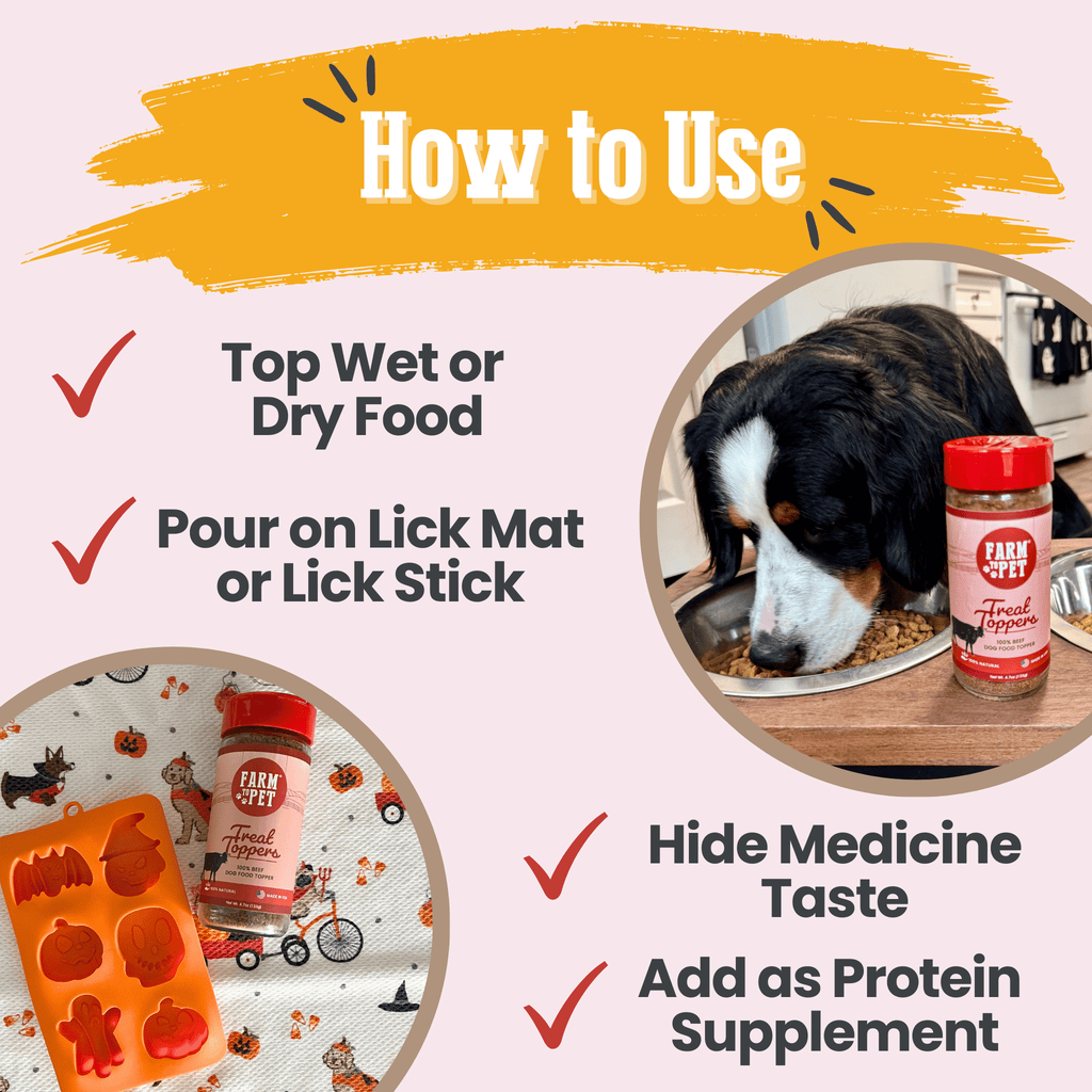 Farm to Pet Treat Dog Food Topper - Beef