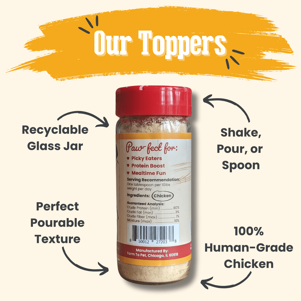 Farm to Pet Treat Dog Food Topper - Chicken