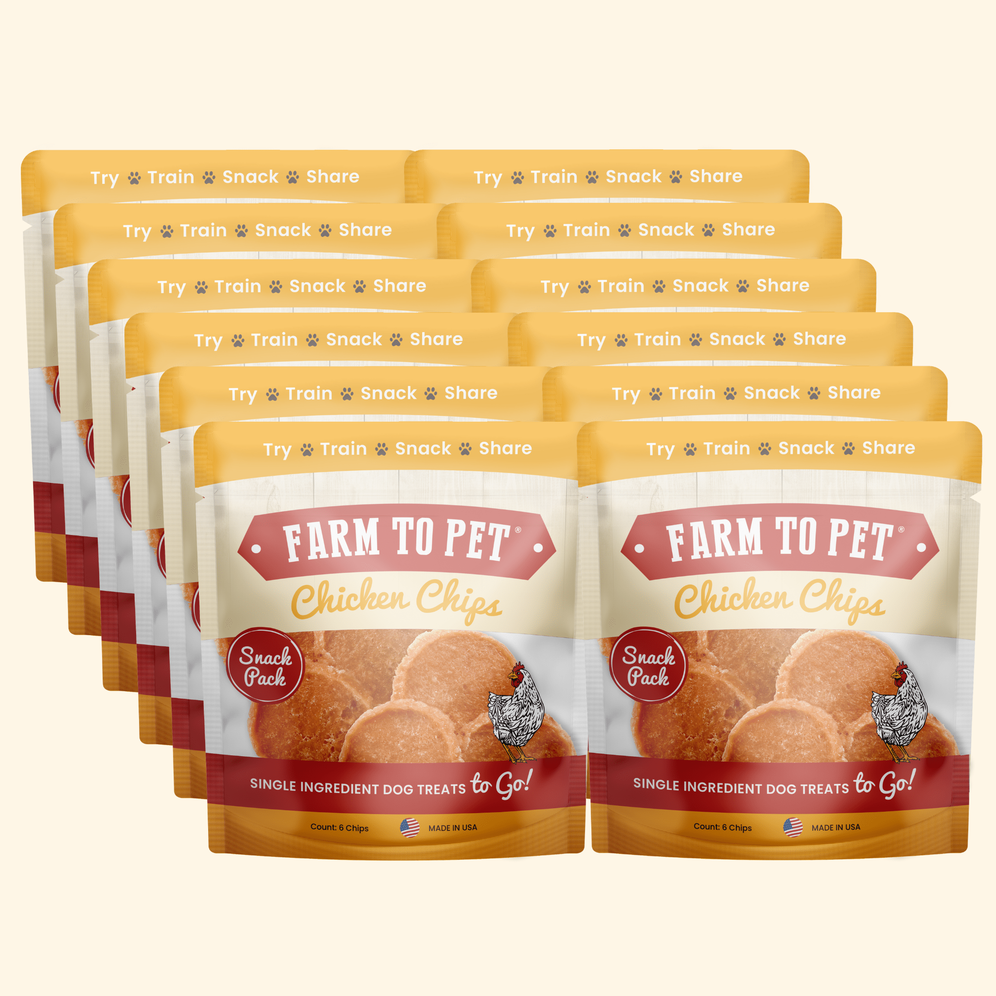 Farm to Pet Chicken Treat Chips Snack Pack Bundles