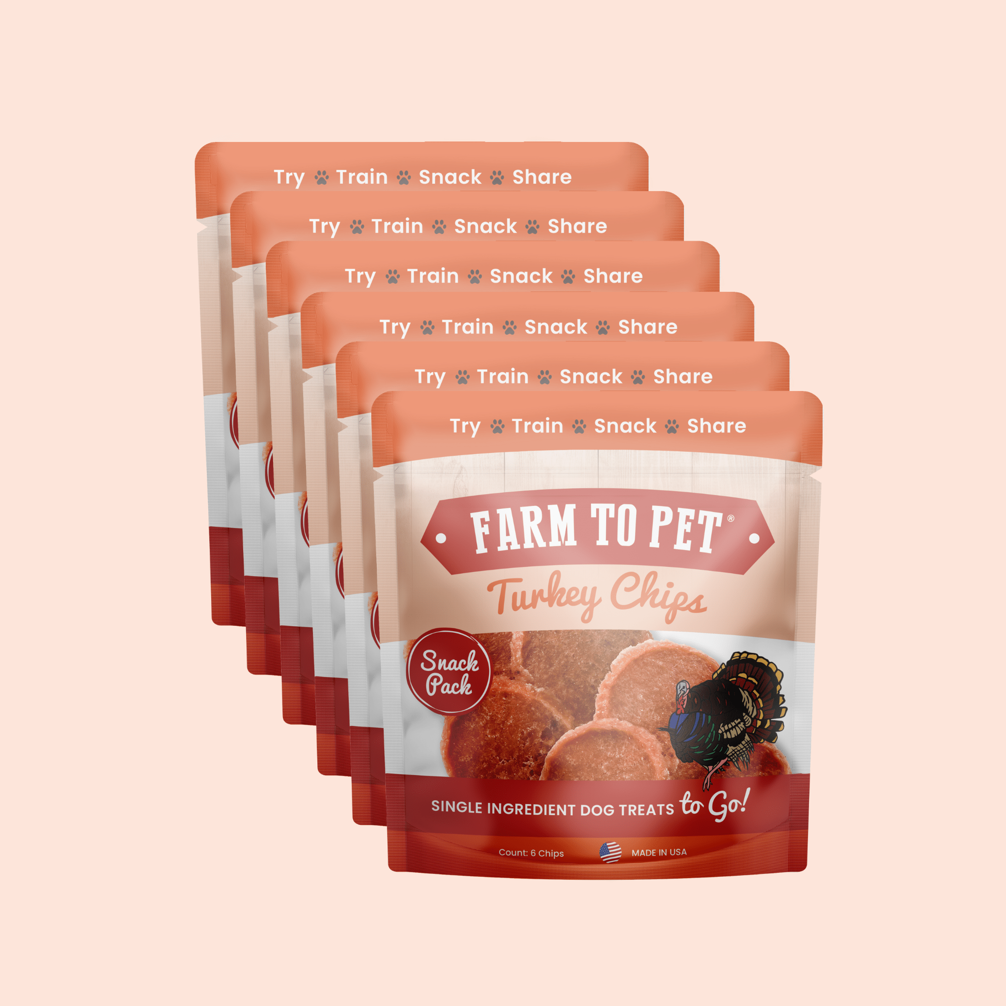 Farm to Pet Turkey Chips Snack Pack Bundles