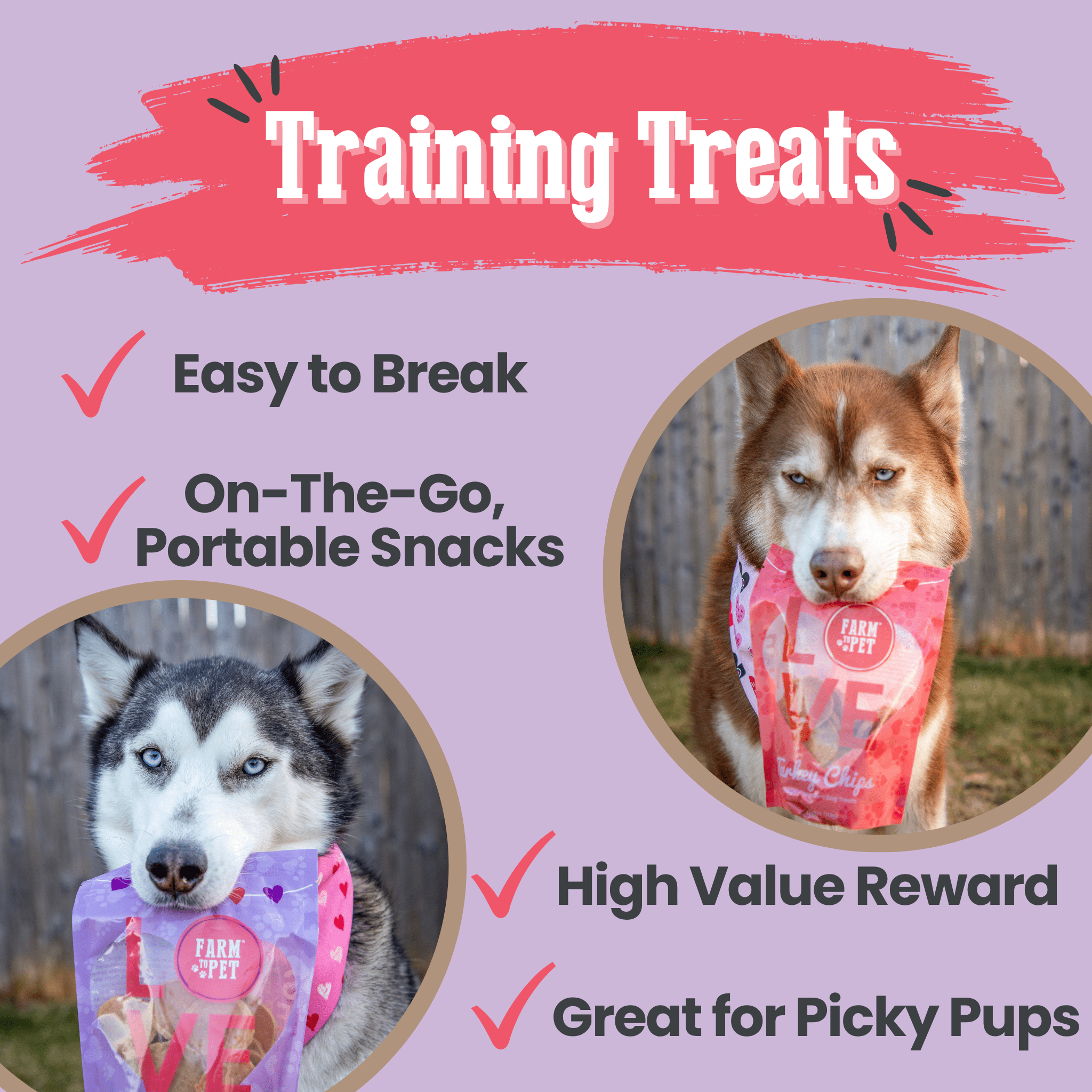 Farm to Pet Dog Treat Duo Chip - Chicken & Turkey