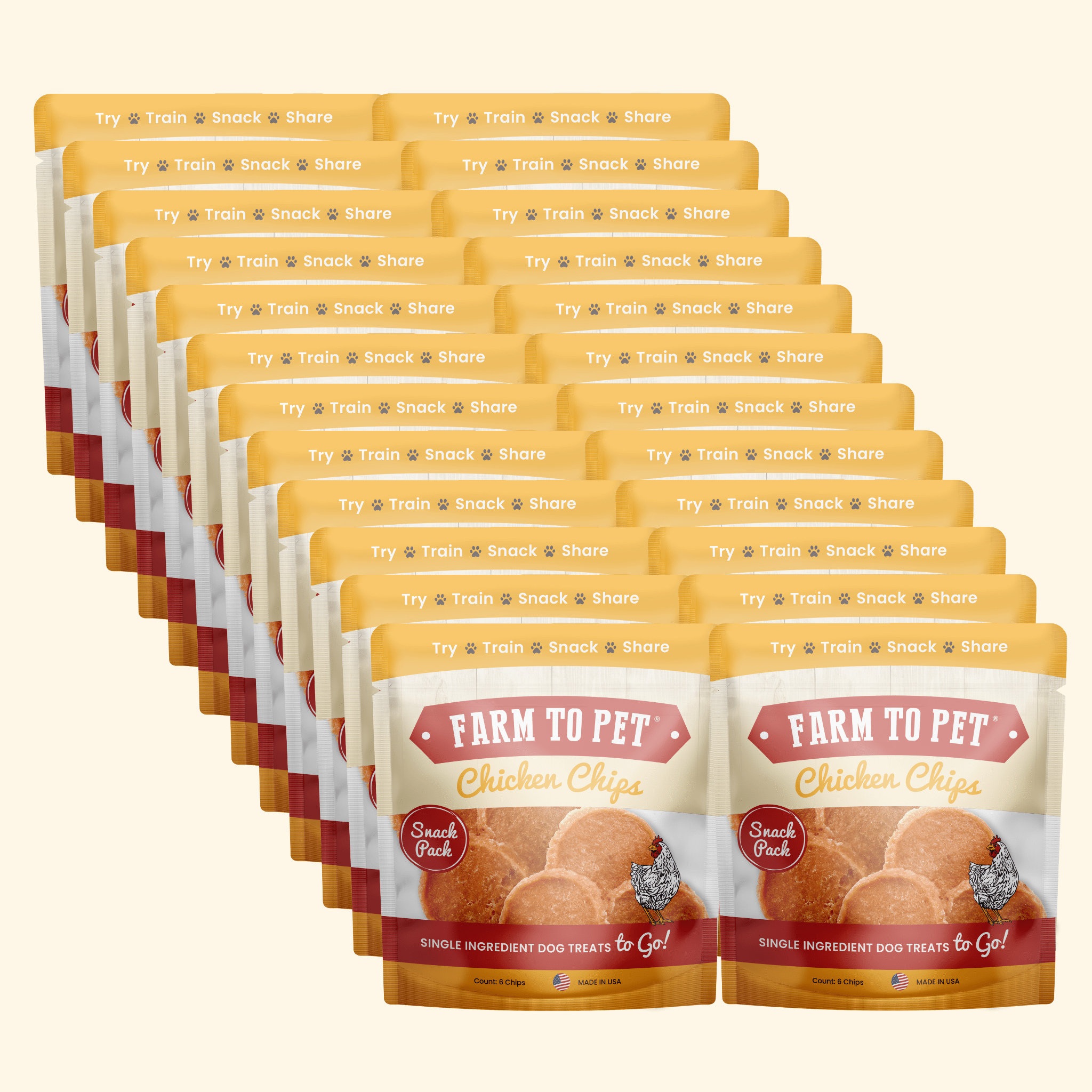 Farm to Pet Chicken Treat Chips Snack Pack Bundles