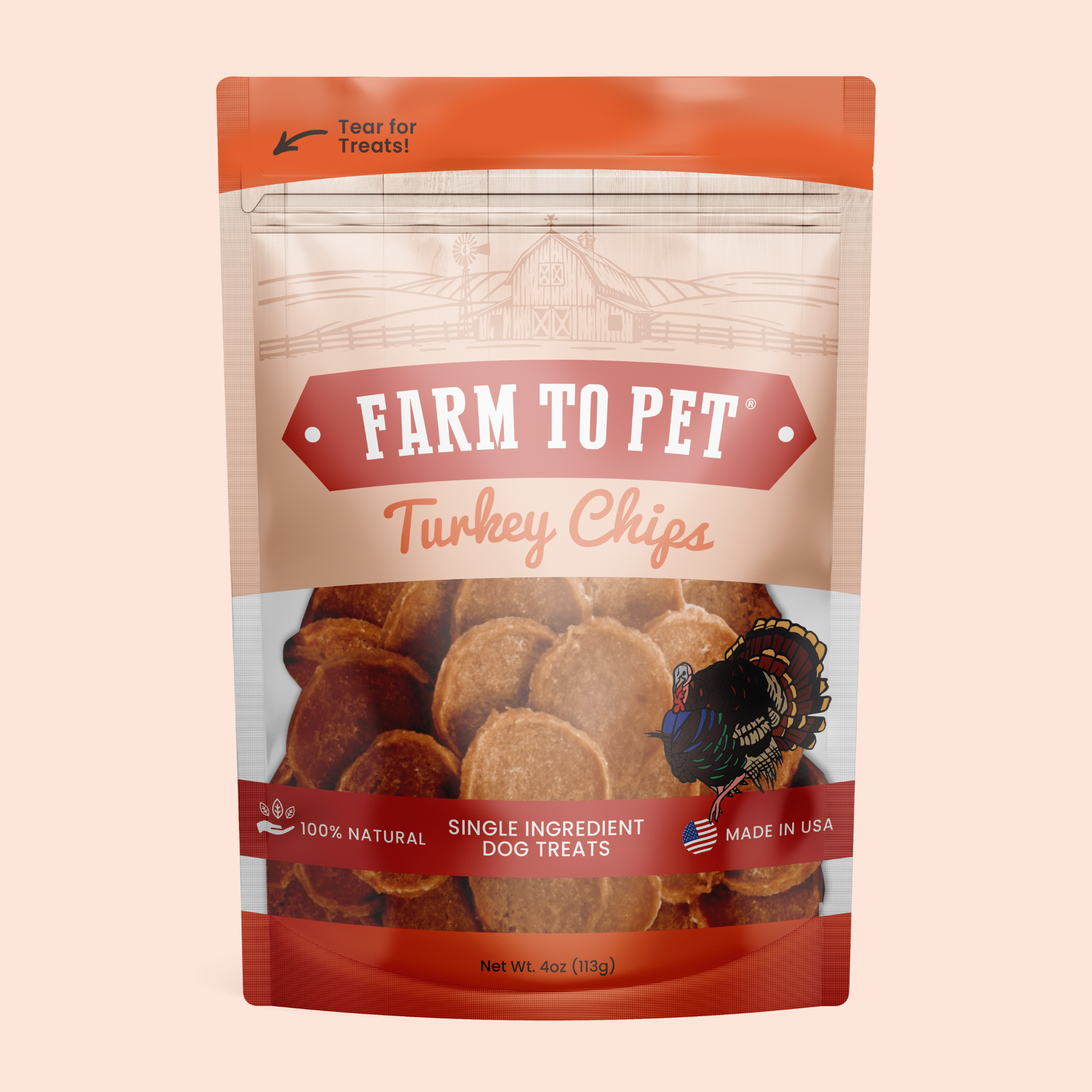 Farm to Pet Treat Chips - Turkey