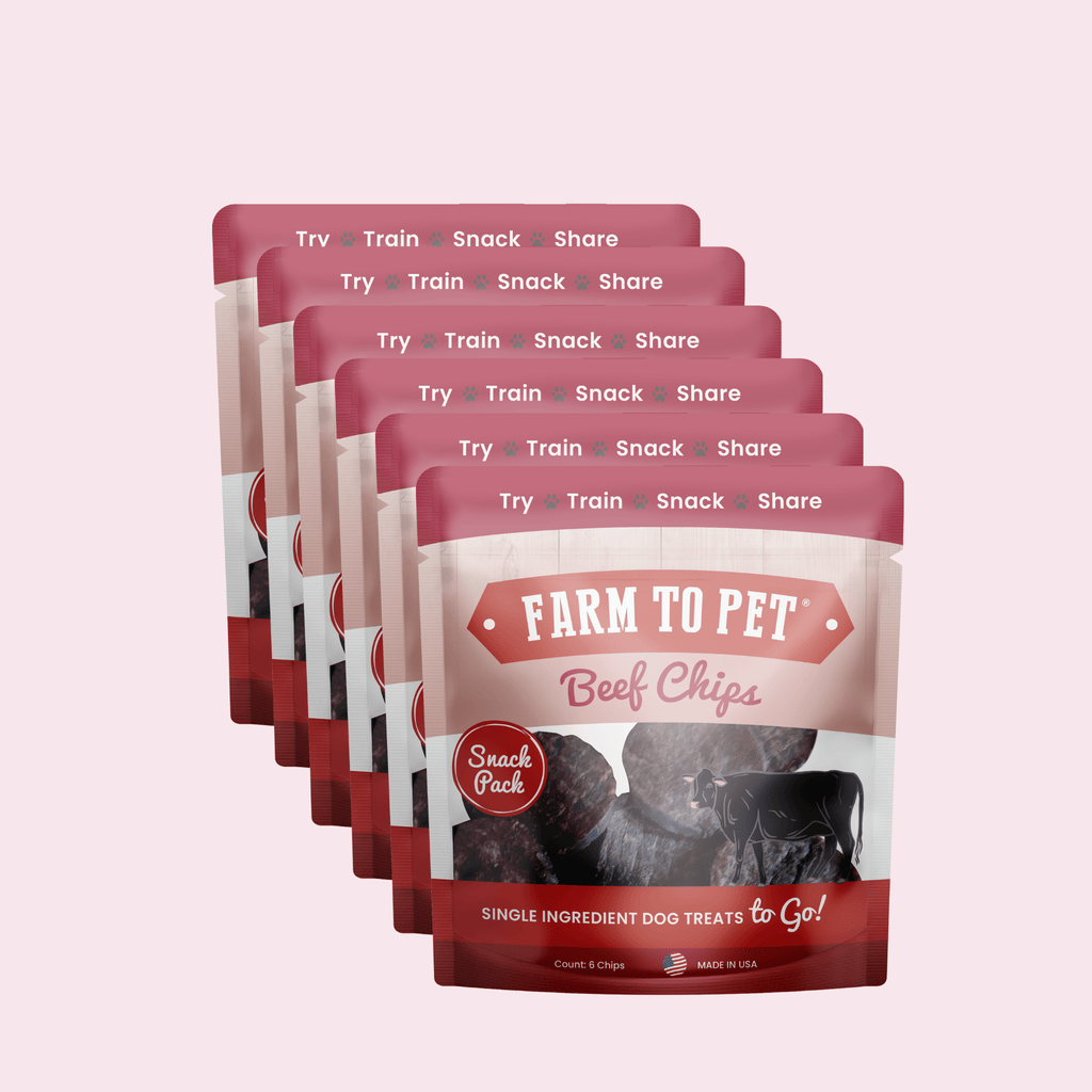 Farm to Pet Beef Treat Chips Snack Pack Bundles