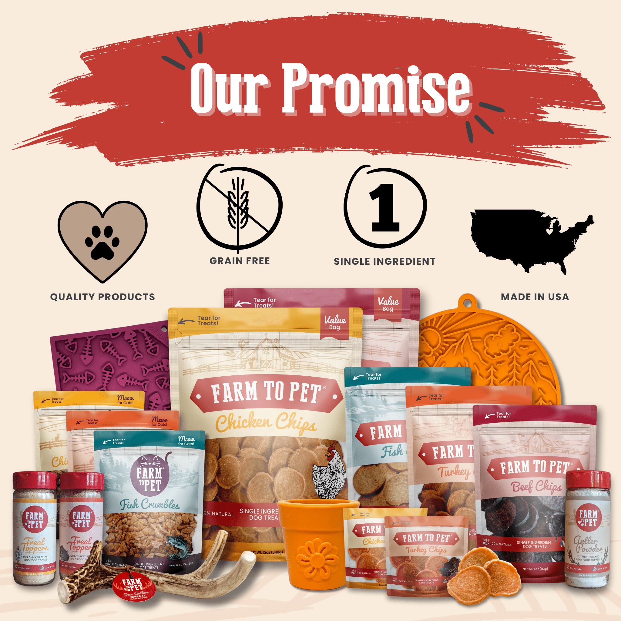 Farm to Pet Chip Dog Treat Duo - Chicken & Turkey