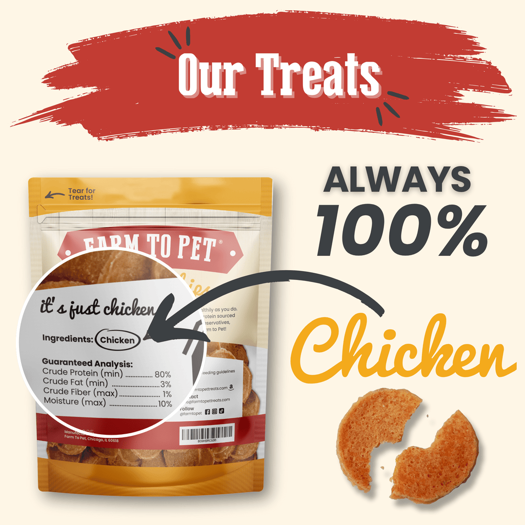 Farm to Pet Treat Chips - Chicken