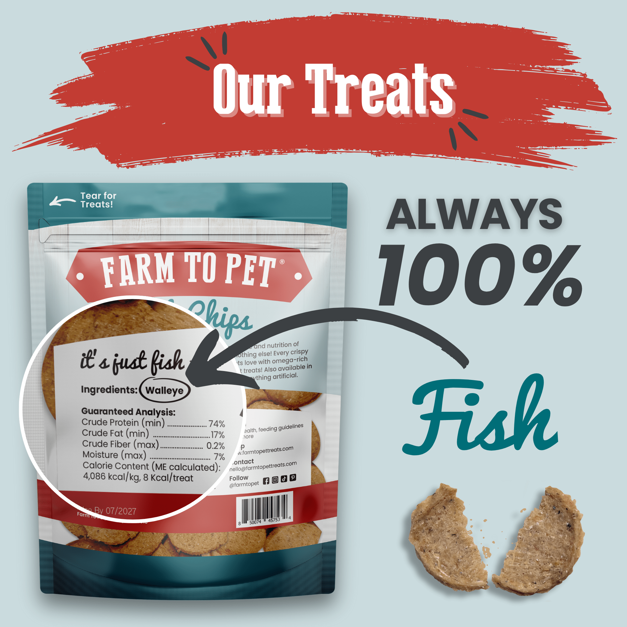 Fish Treat Chips – Single Ingredient Wild-Caught