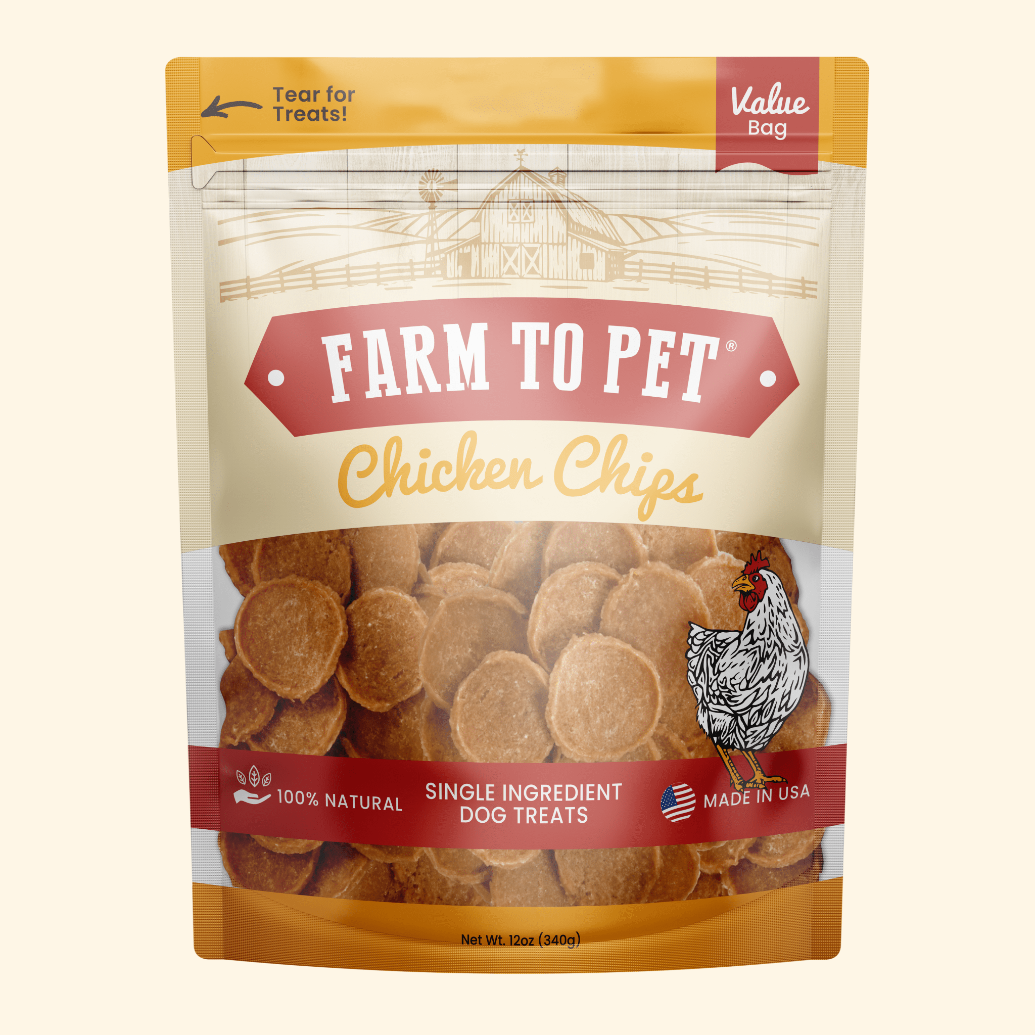 Farm to Pet Treat Chips - Chicken