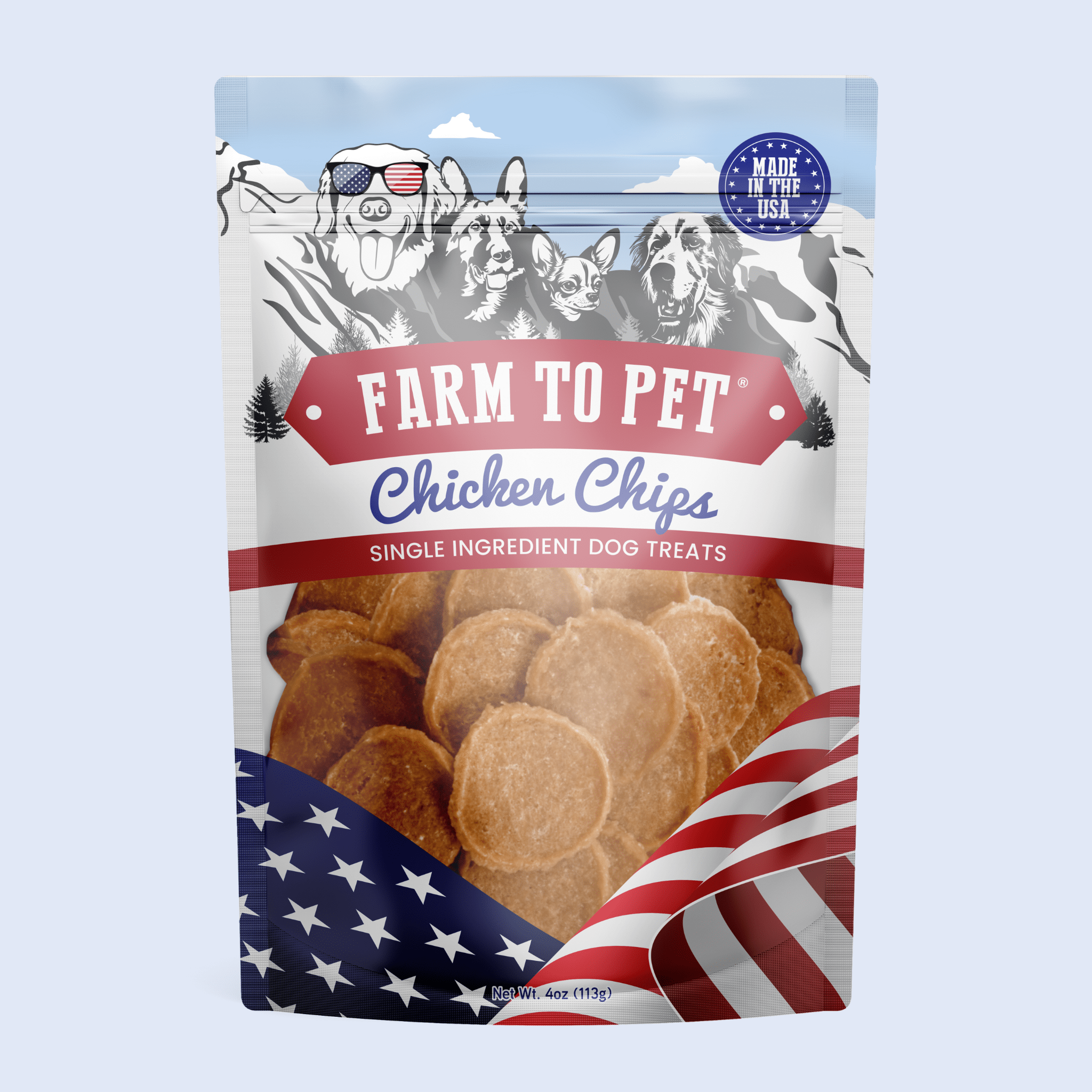 Farm to Pet Treat Chips - Chicken