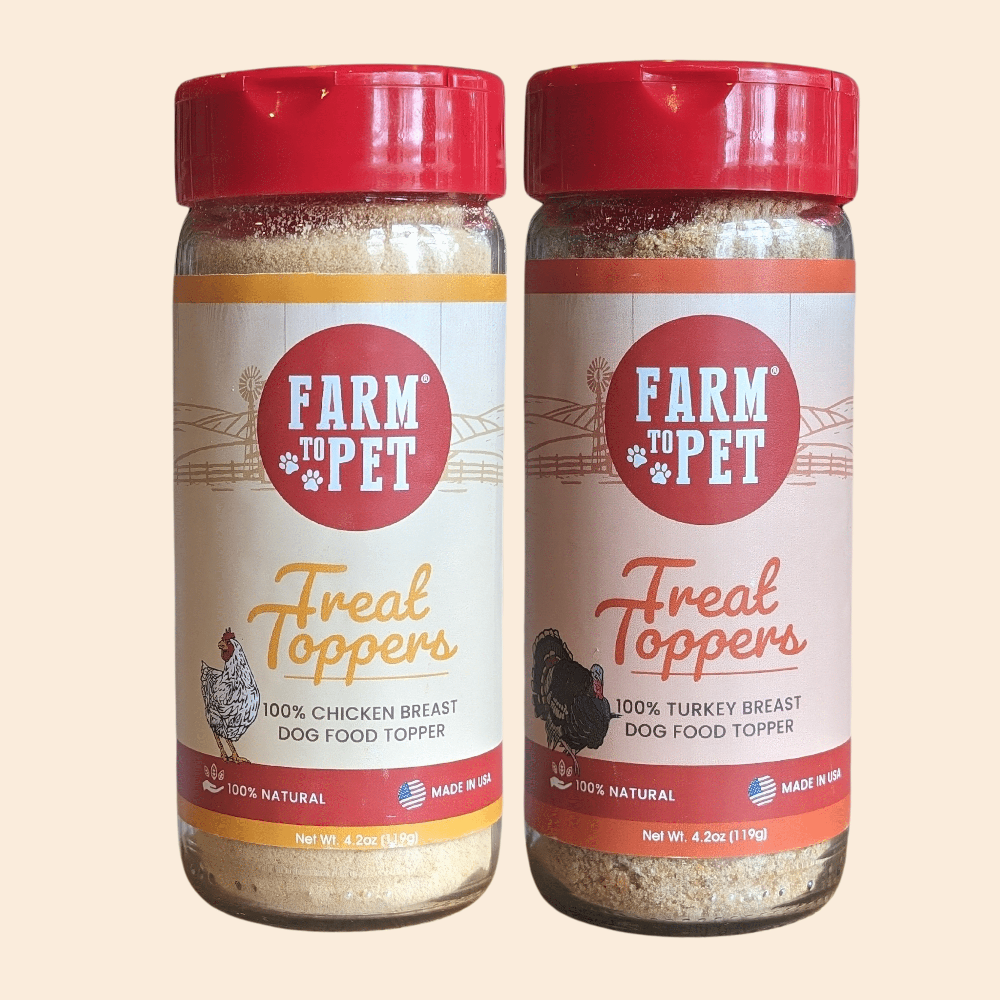 Farm to Pet Chicken & Turkey Dog Food Topper Bundle
